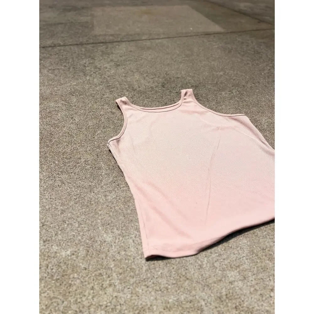 Pink Racerback Tank L Athleisure Gym Yoga Pilates‎ Clean Girl Aesthetic Trendy